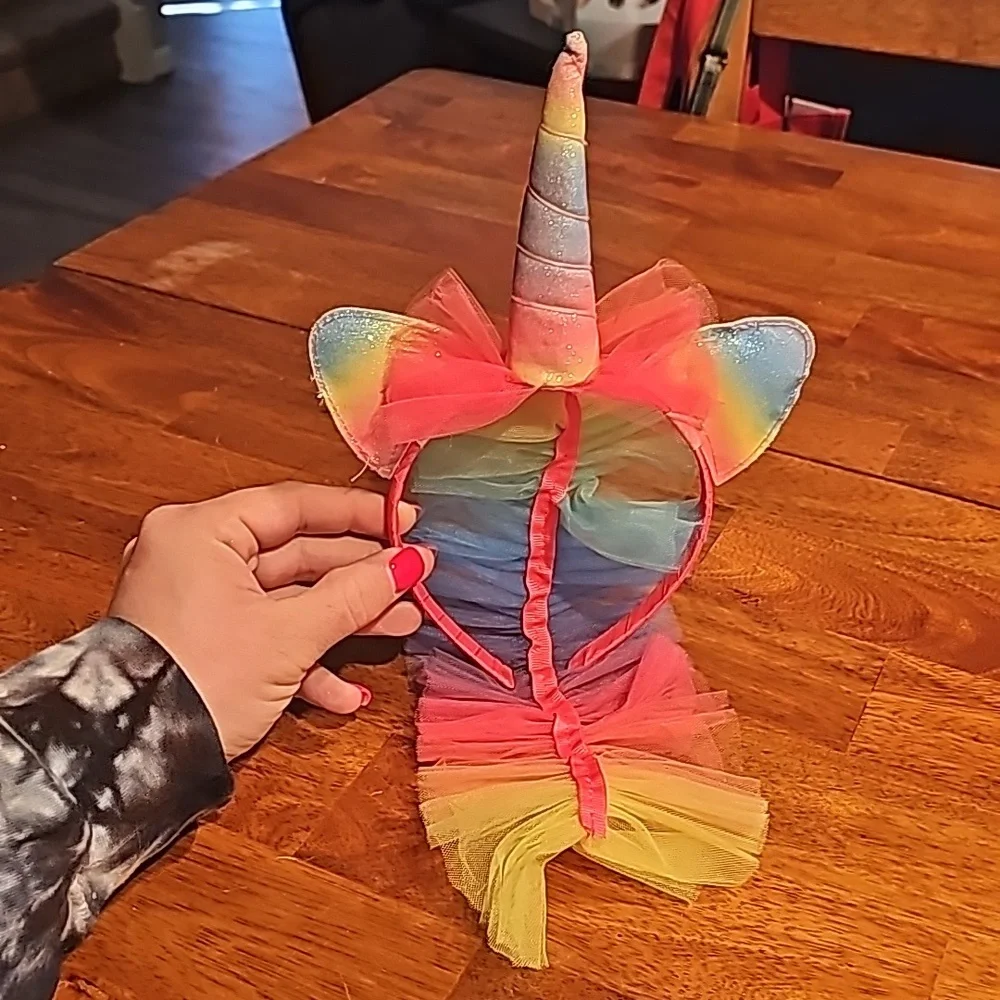Girls youth Unicorn rainbow Birthday headband!! Don't Miss Out!!!